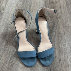 Kelly & Katie Blue Suede Women's Heels